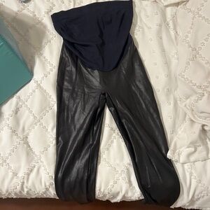 Spanx Maternity faux leather leggings